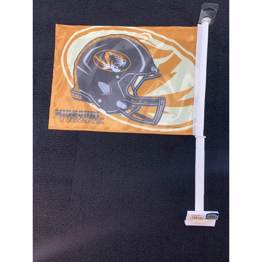 Missouri Tigers NCAA Football Car Window Flag Helmet Logo Orange